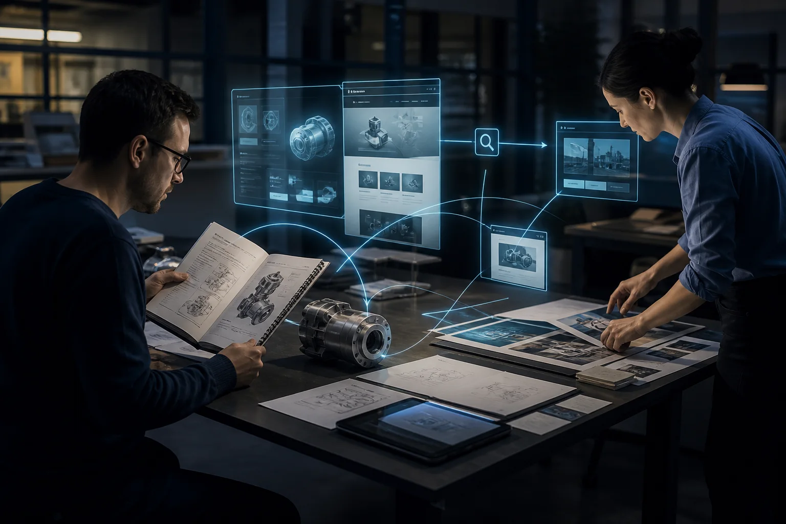 Specialists translating technical product information into marketing materials